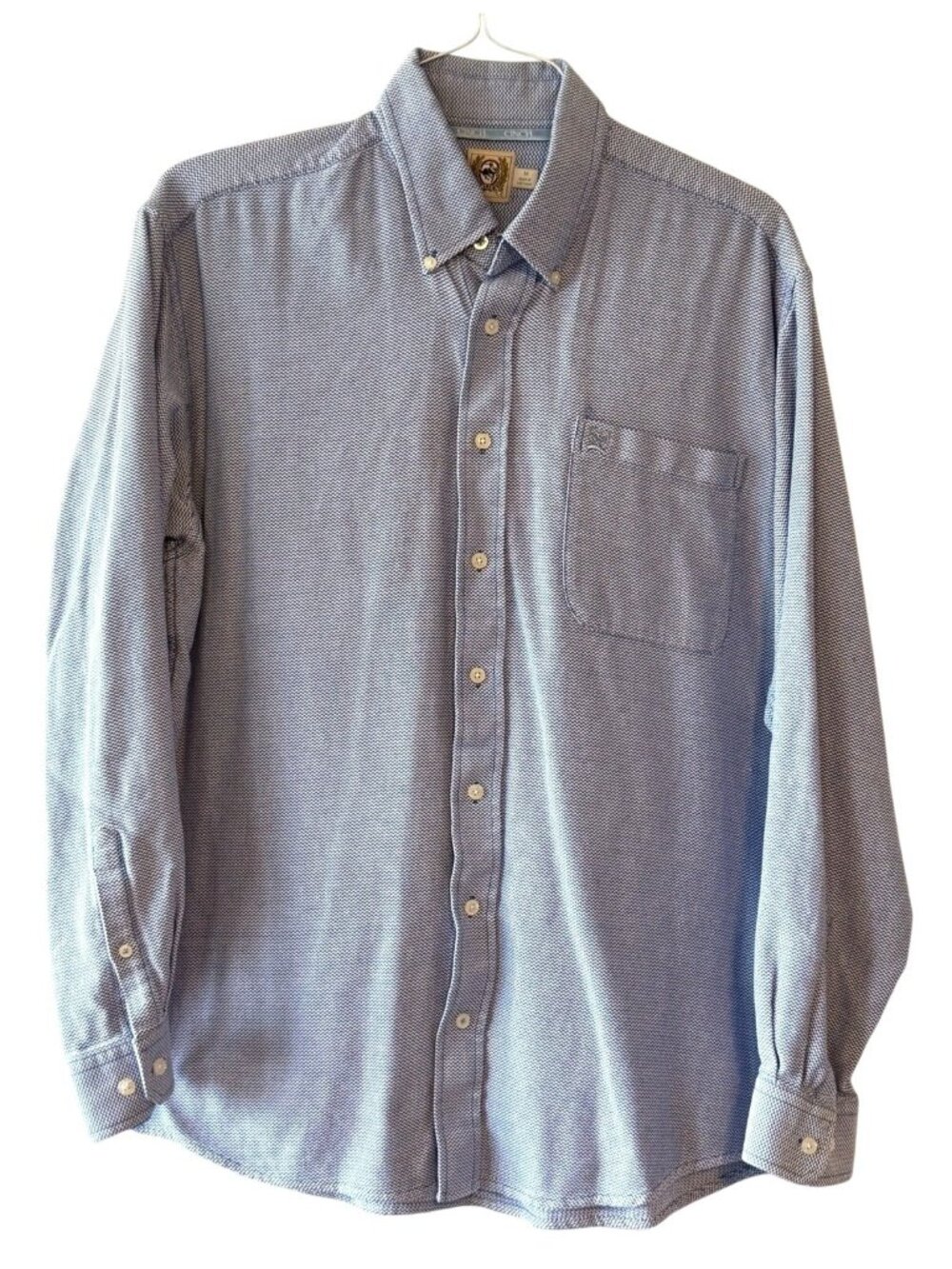 Cinch Men's Button-Up Western Shirt Cotton Blue Check Pattern - Medium